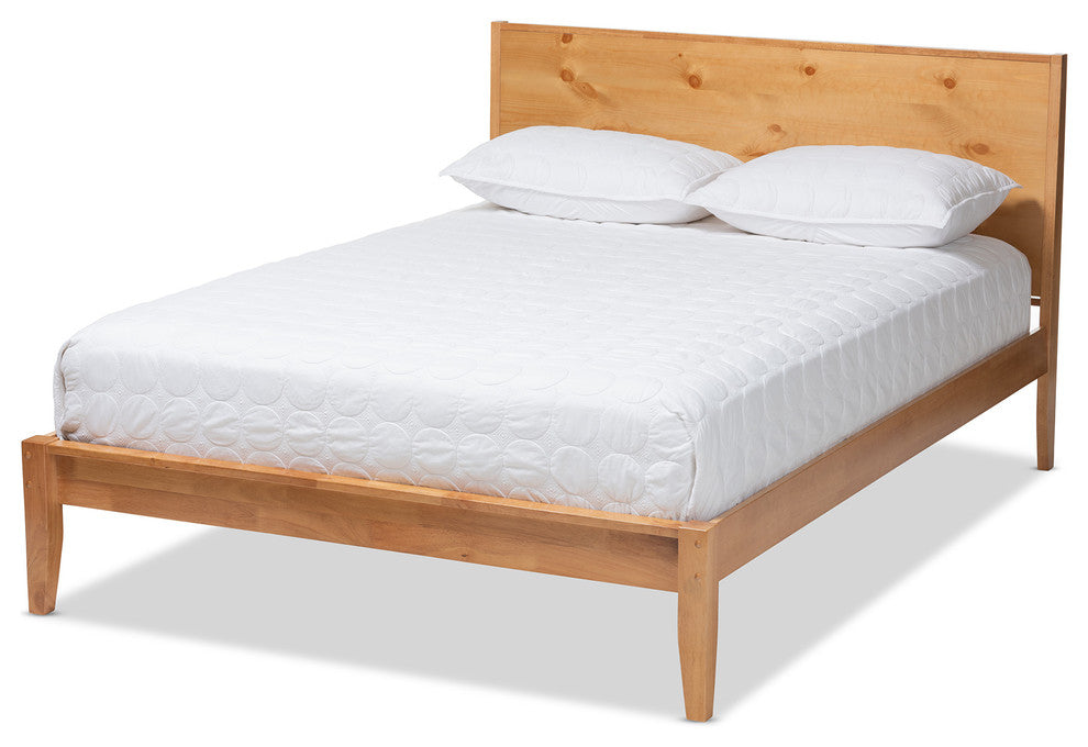 Marana Modern Rustic Natural Oak and Pine Finished Wood King Size Platform Bed