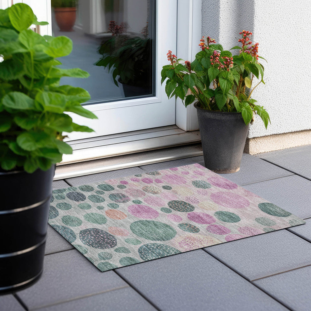 Machine Washable Indoor/Outdoor Chantille ACN1899 Cactus 1'8" x 2'6" Rug