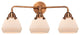 288-3W-AC-G171 Fulton 3 Light 24.75" Bath Vanity Light, Antique Copper