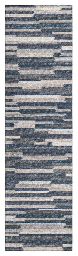 Indoor/Outdoor Sedona SN8 Slate Machine Washable 2'3" x 10' Runner Rug