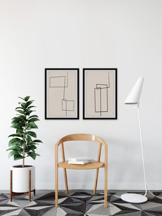 Unbroken Lines Diptych, 2-Piece Set, 24x36 Panels