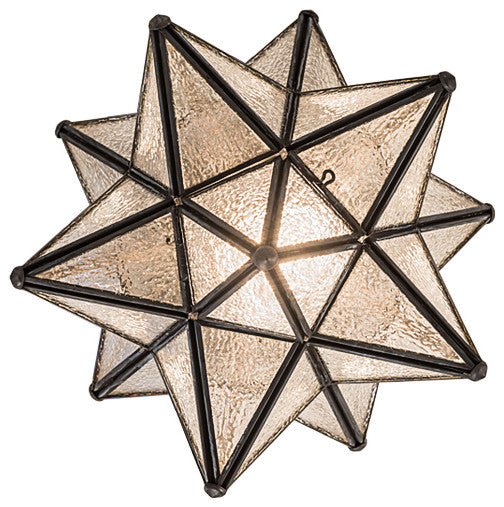 Meyda lighting 150958 12"W Moravian Star Clear Seedy Flushmount