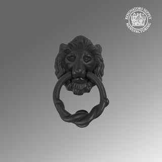Lion Head Design Front Door Knocker Matte Finish 6" H x 3-3/4" W Gate Knocker