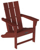 CASAINC Adirondack Chair PS Board 3 Back Panel Outdoor Widened Armrests Red