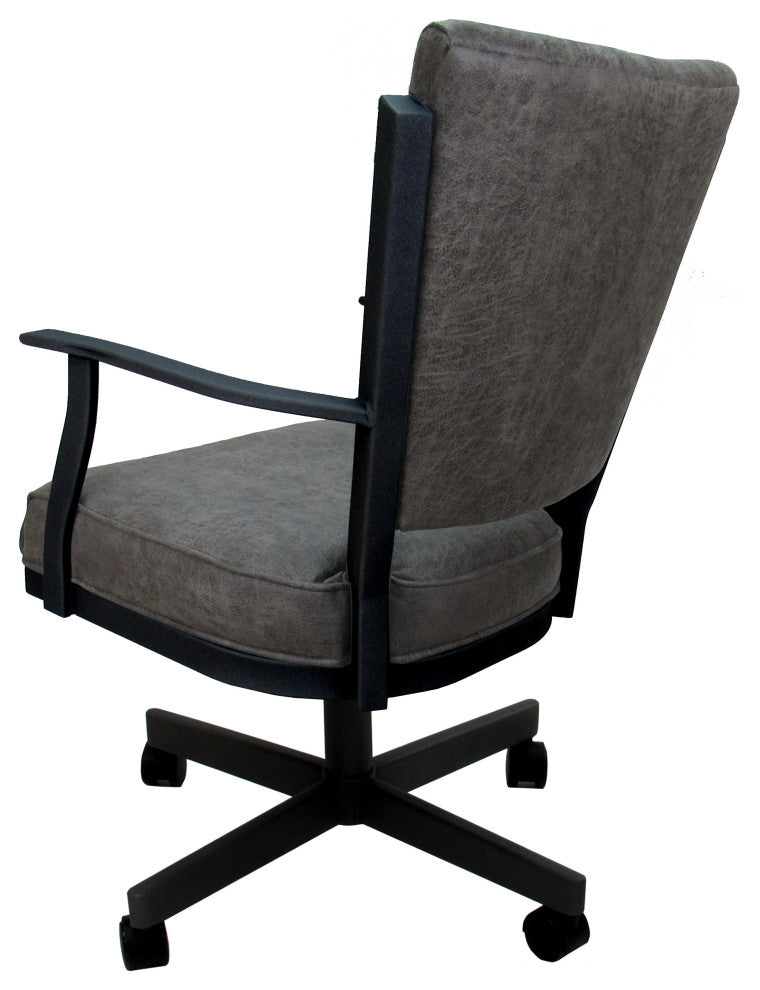 Montana Swivel Metal Dining Caster Chair Reading Base, Northwest Elk, Black
