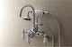 Aqua Vintage Wall Mount Clawfoot Tub Faucets, Polished Chrome