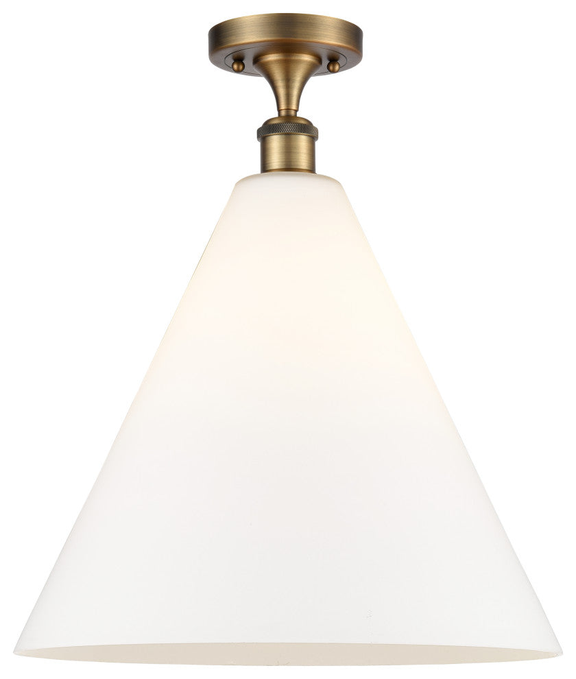 Innovations 516-1C-BB-GBC-161 1 Light Semi-Flush Mount, Brushed Brass
