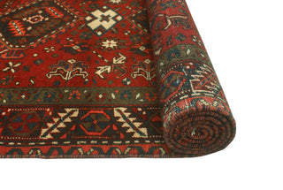 Fine Vintage Distressed Daryl Red/Charcoal Runner, 3'9 x 10'10