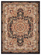 7" x 9" Black Royal Medallion Area Rug