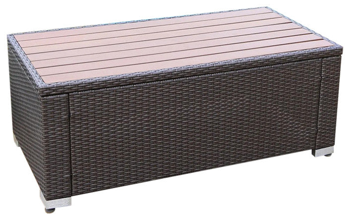 South Beach Coffee Table Rectangular Outdoor Patio Furniture Wicker Resin Ratt