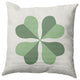 Lucky Clover St. Patrick's Day Throw Pillow, Laurel Tree Green, 18x18"