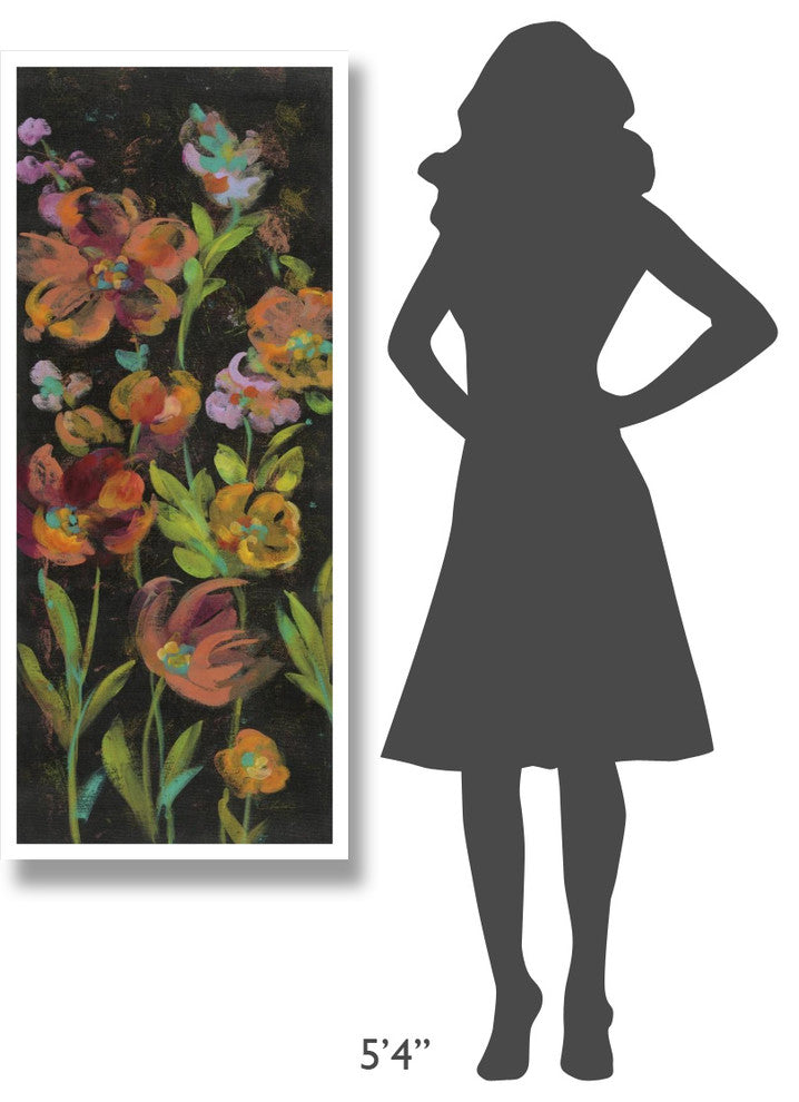 "July Garden Trio II" Digital Paper Print by Silvia Vassileva, 22"x52"