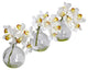 Cymbidium With Vase Silk Flower Arrangement, Set of 3
