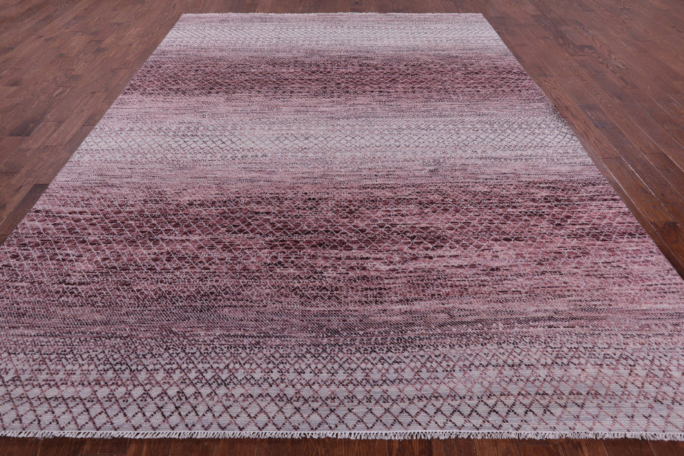 9' 2" X 12' 0" Hand Knotted Savannah Grass Wool Rug - Q13418