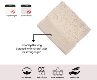 Modesto Bath Rug Bath Rug Set, Machine Wash, 24x40" Rectangle, Ivory