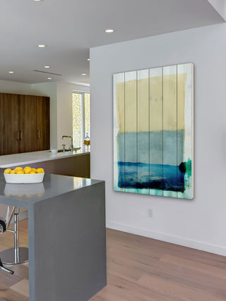 "Bondi Lake" Wall Art on Wood, 30"x45"