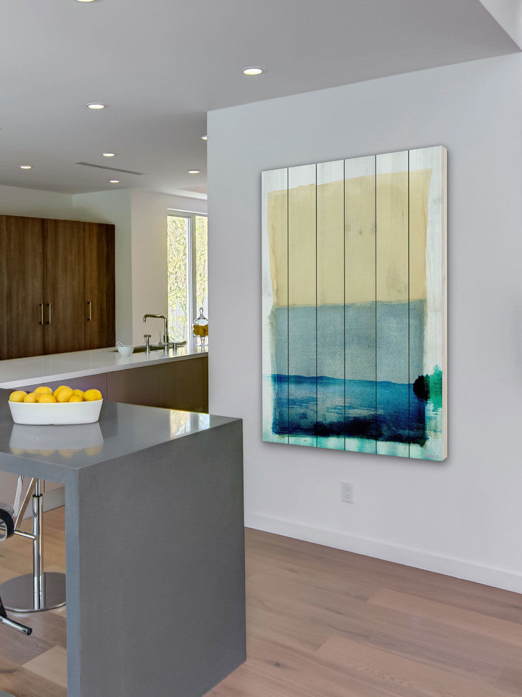 "Bondi Lake" Wall Art on Wood, 30"x45"