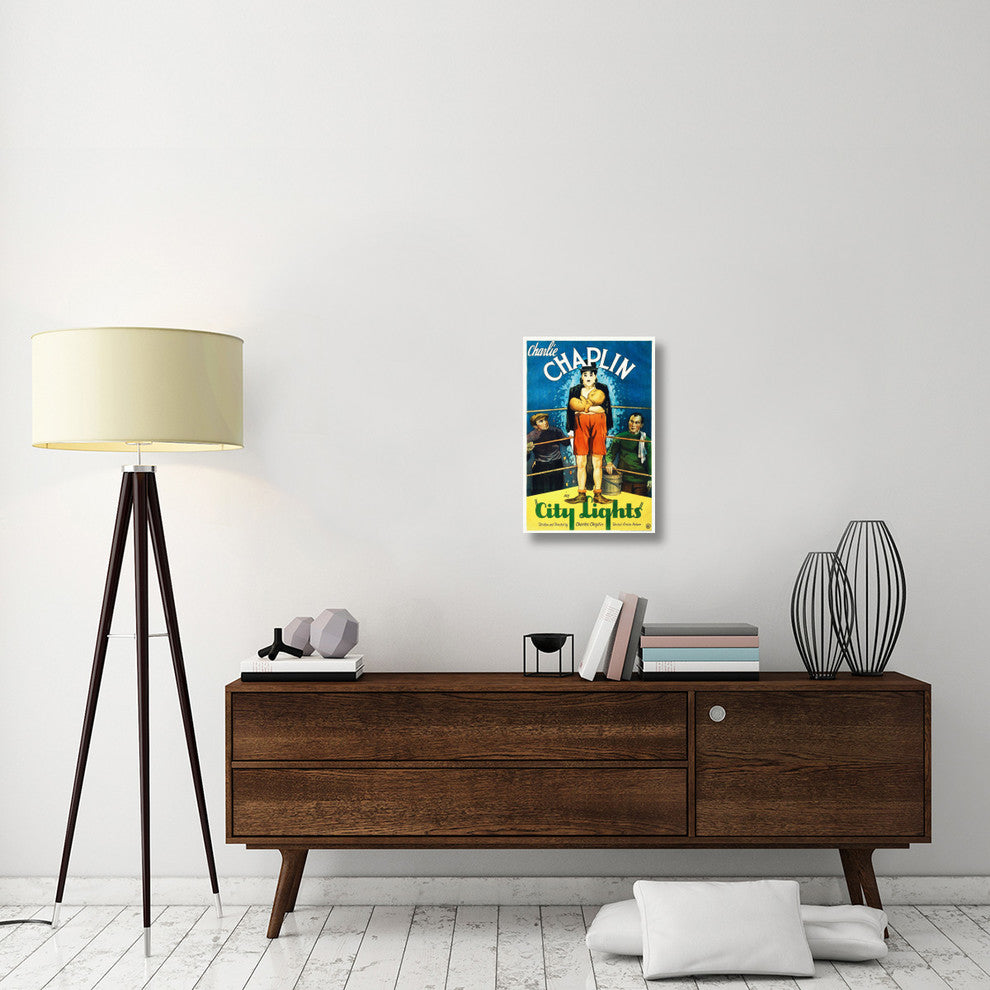 "Charlie Chaplin - City Lights, 1931" Canvas Giclee, 16"x24"