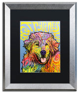 Dean Russo 'Great Pyrenees' Art, Silver Frame, Black Matte, 20"x16"