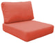 Covers for Low-Back Chair Cushions 6 inches thick, Tangerine