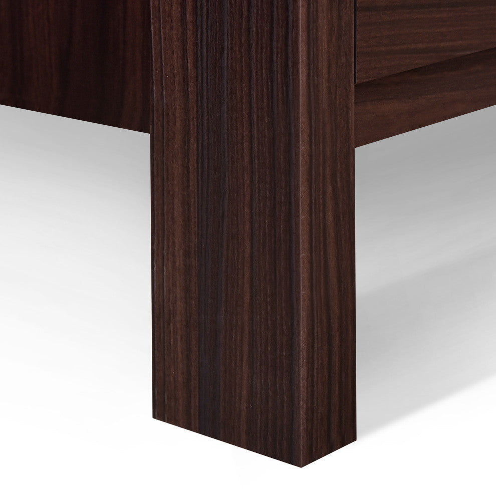 Titeca Contemporary 2 Drawer Nightstands, Set of 2, Wenge