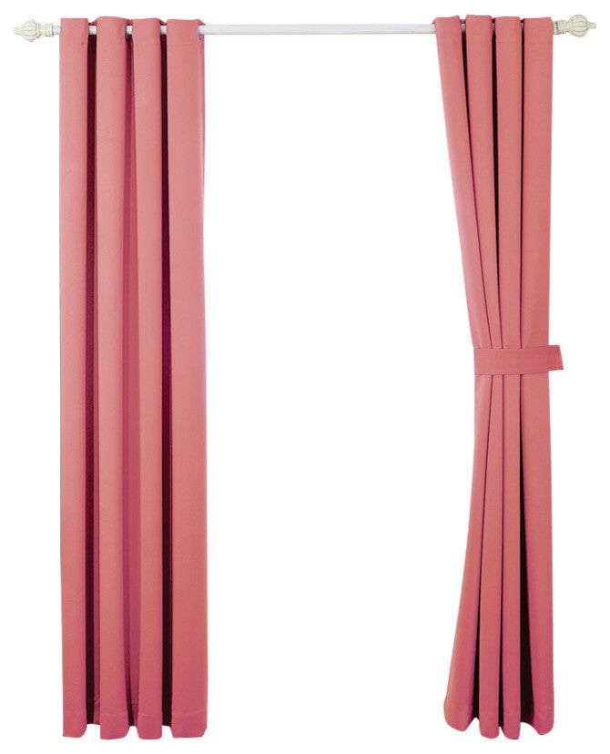 Serenta Black Out Curtains 4 Piece Sets, Strawberry Ice, 54" X 96"