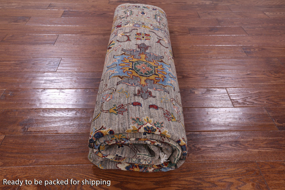 6' 11" X 9' 11" Persian Tabriz Hand-Knotted Wool Rug Q10115
