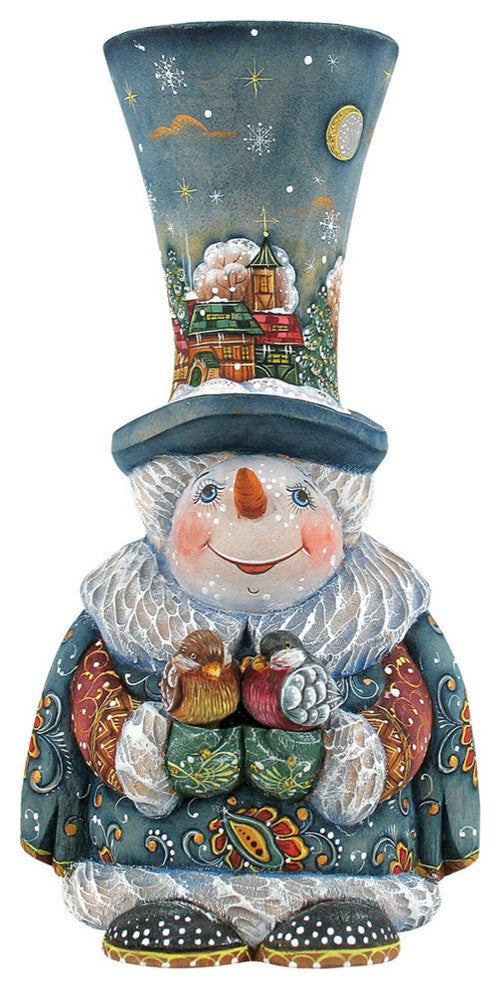 Hand Painted Frosty Carolers Snowman Figurine