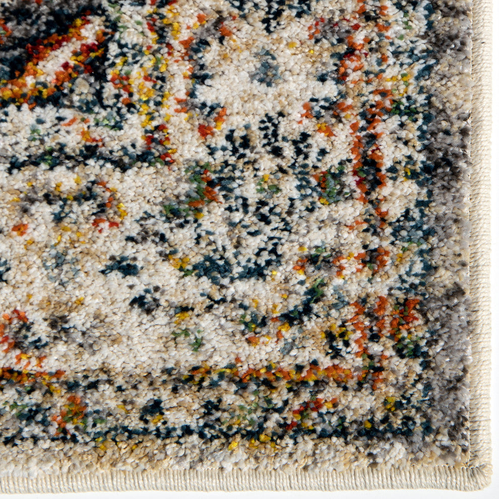 Orian Gemstone Coulter Distressed Grey Area Rug 7'10" x 10'10"