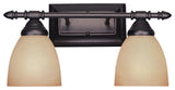 Apollo 2-Light Bath Bar, Oil Rubbed Bronze