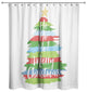Painty Christmas Tree 71x74 Shower Curtain