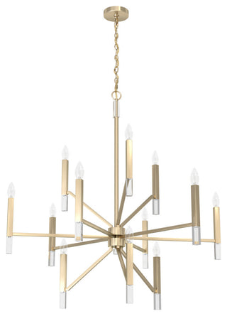 Hunter Sunjai Alturas Gold 12 Light 3-Tier Chandelier Light