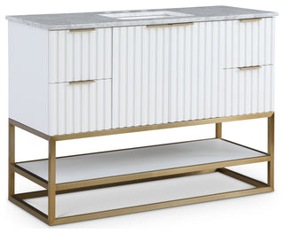Monad Bathroom Vanity, White, 48" Wide