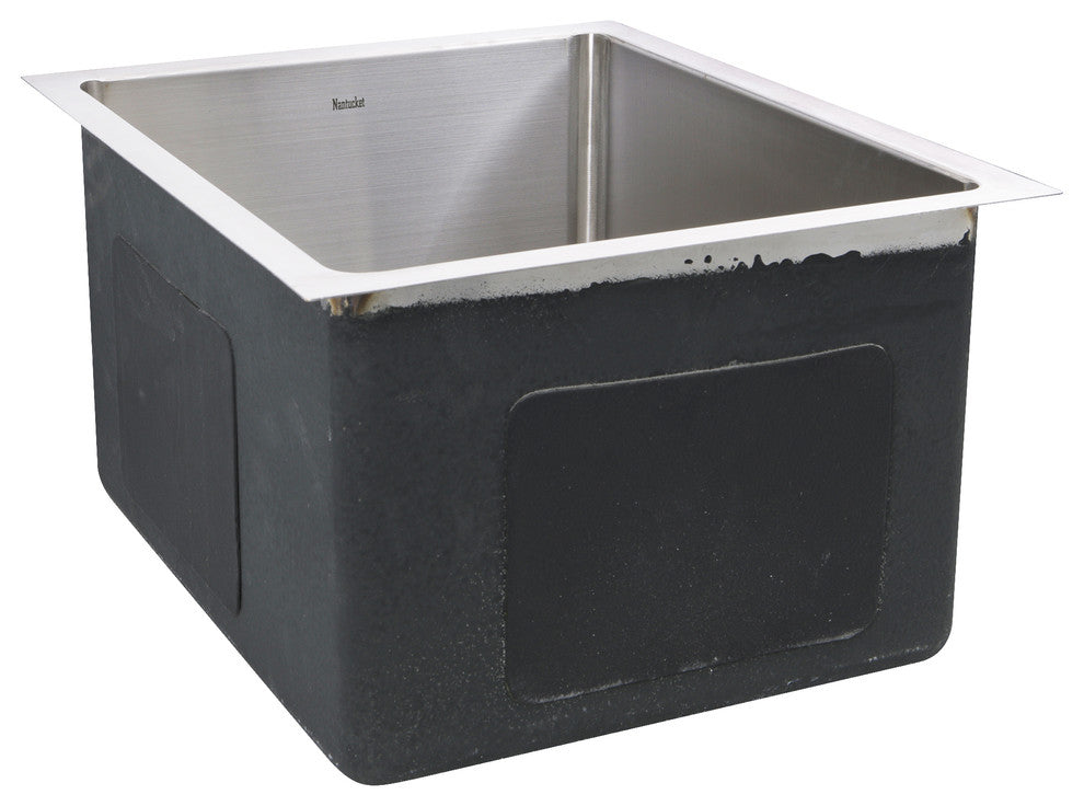 Nantucket Sinks SR1815 Rectangle Small Radius Stainless Steel Bar Sink
