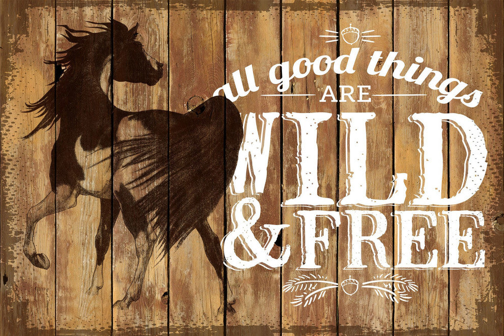"Wild and Free 2" Painting Print on Wrapped Canvas