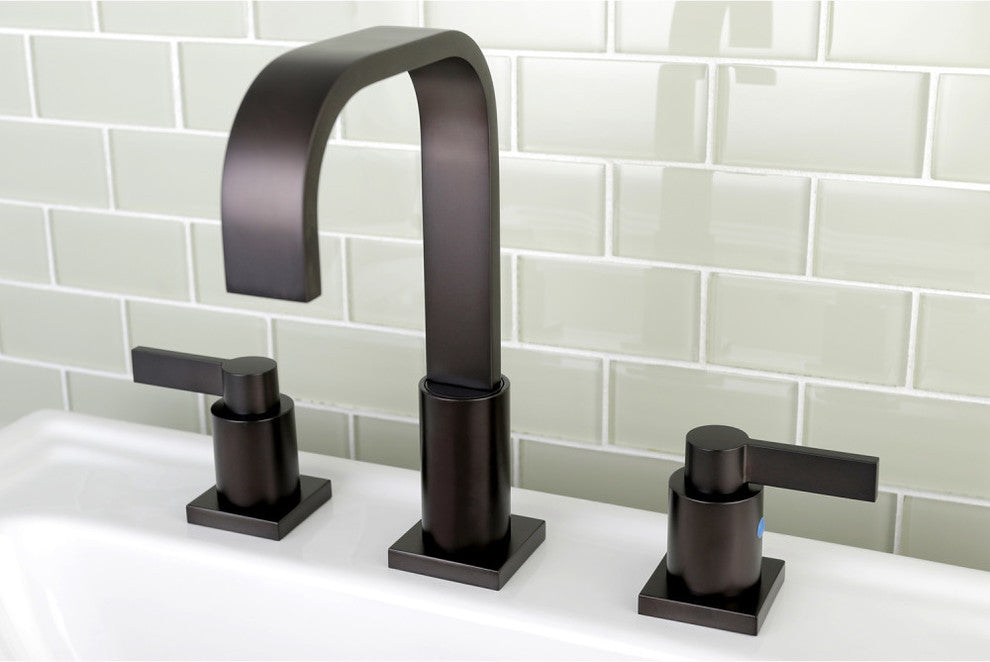Fauceture Widespread Bathroom Faucet With Retail Pop-Up, Oil Rubbed Bronze
