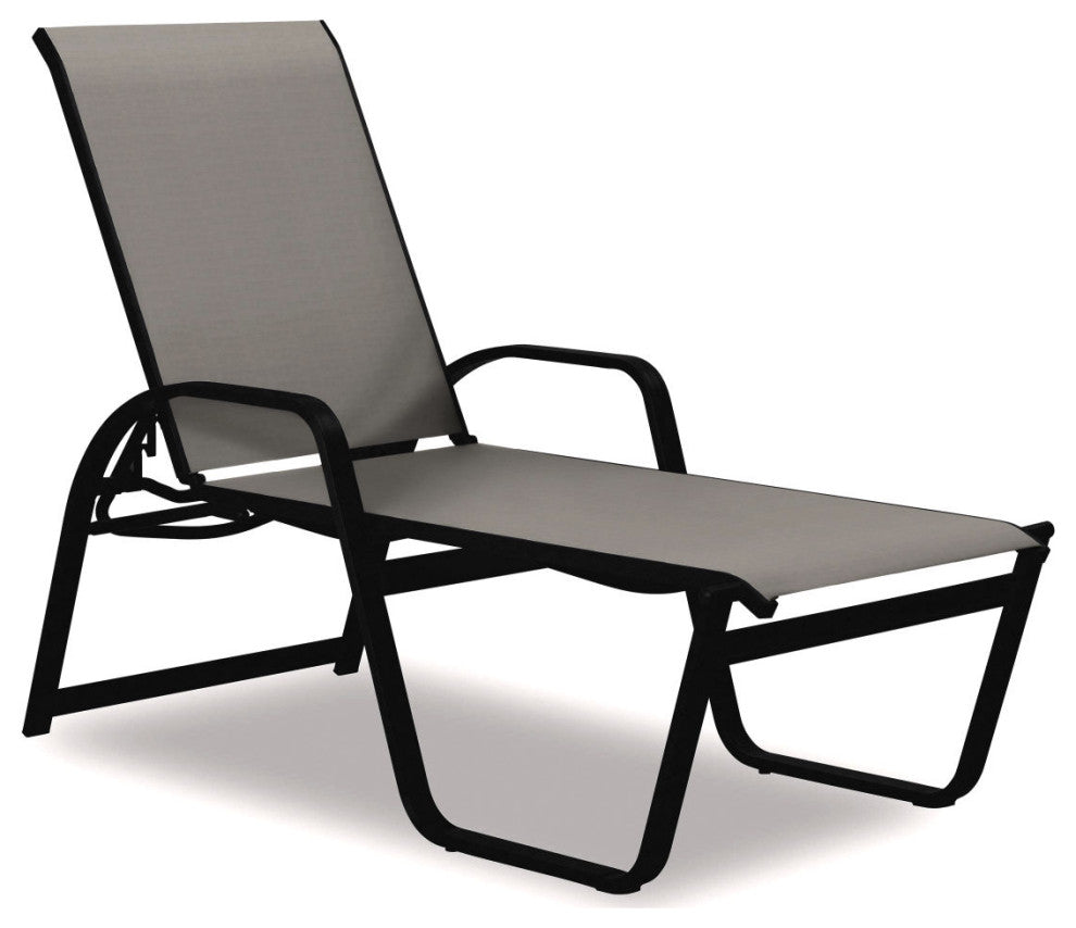 Aruba II 4-Position High Bed Chaise, Textured Black, Alloy