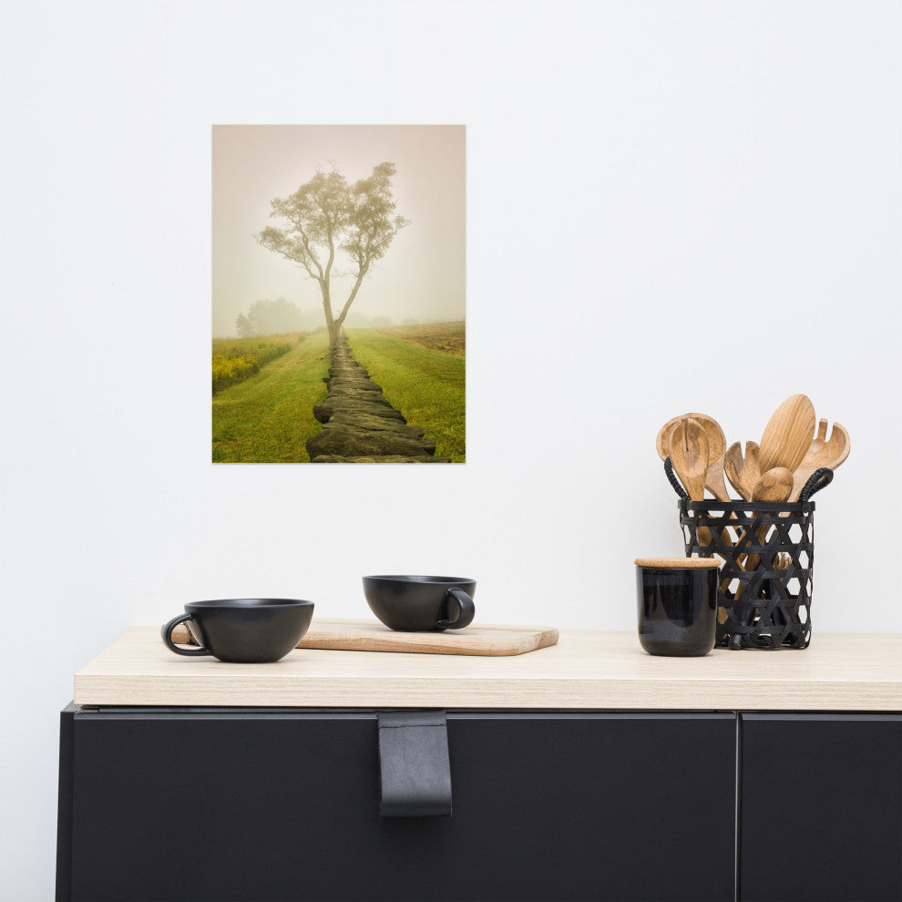 Wall Art Print Landscape Photograph Calming Morning Rural Unframed, 12" X 16"