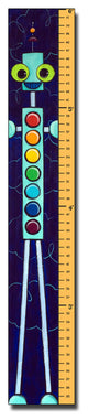''6 Foot Growth Chart, Robot'' Canvas Art by Sylvia Masek