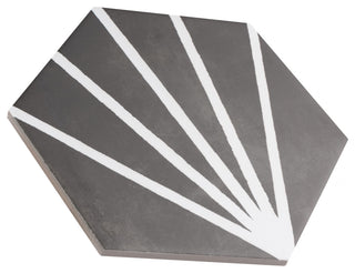 Horizon Dusk Hex Nero Porcelain Floor and Wall Tile