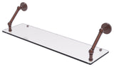 Prestige Skyline 30" Floating Glass Shelf, Antique Copper