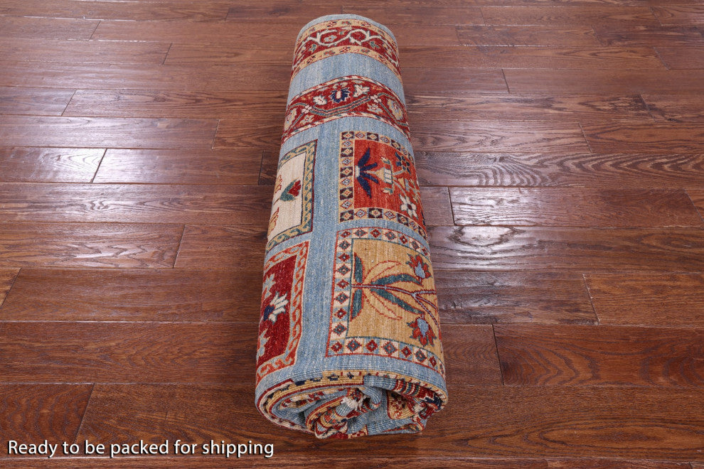6' 6" X 9' 8" Persian Garden Design Handmade Rug Q10655