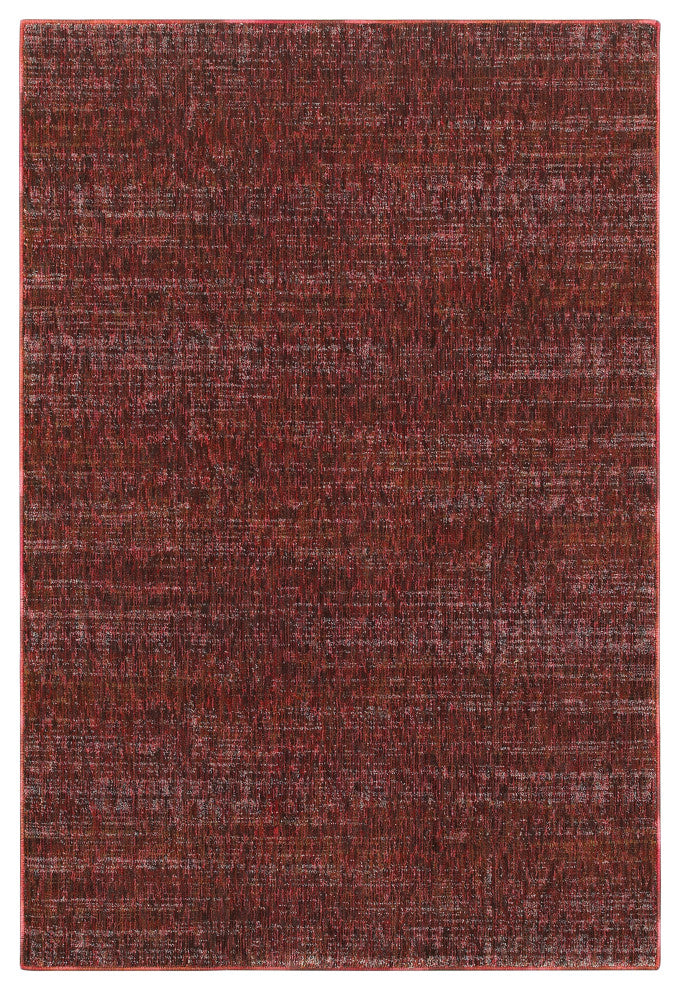 Oriental Weavers Atlas Collection Red/ Rust Solid Indoor Area Rug 7'10"X10'10"
