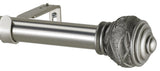 Mercado Non-Telescoping Curtain Rod, Antique Silver, 120''