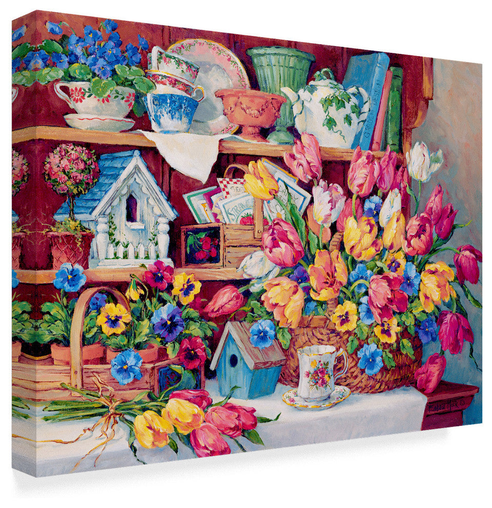 Barbara Mock '' Floral Treasures'' Canvas Art