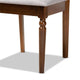 Gray Fabric Upholstered and Walnut Brown Finished Wood 4-Piece Dining Chair Set