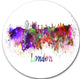 London Skyline, Cityscape Disc Metal Wall Art, 23"