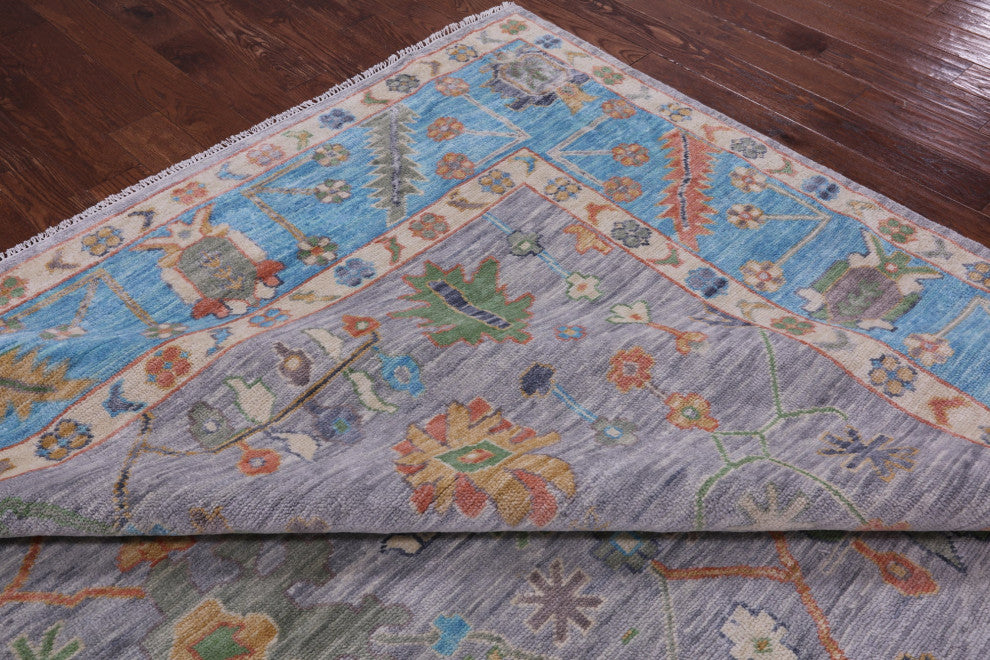 Turkish Oushak Hand-Knotted Wool Rug 10' 1" X 13' 7" - Q14942