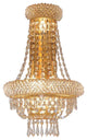 Elegant Primo Wall Sconce, Gold Finish With Royal Cut Crystal
