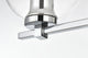 3 Light Chrome And Clear Bath Sconce